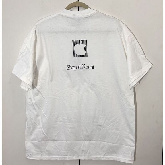Vintage 00s Apple Promo T-shirt Mens XL Short Hills Shop Different Computer Tech - Picture 2 of 6
